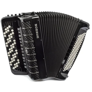 Hohner Mattia IV 120 CR B Gun Black Knopfakkordeon