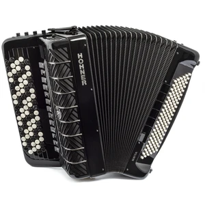 Hohner Mattia IV 120 CR B Gun Black Gombos harmonika