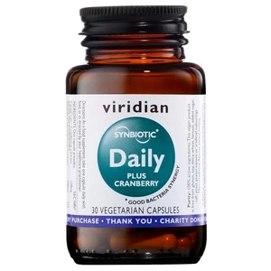 Viridian Synbiotic Daily + Cranberry (Směs probiotik a prebiotik s brusinkovým extraktem) 30 kapslí