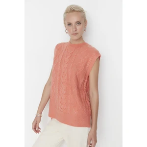 Trendyol Sweater Vest - Orange - Regular fit