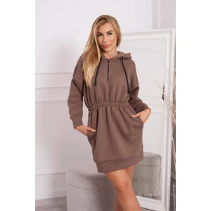 Insulated dress with mocca hood