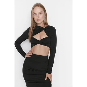 Trendyol Black Collar Detailed Blouse
