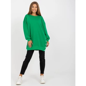 Green basic tunic with long sleeves RUE PARIS