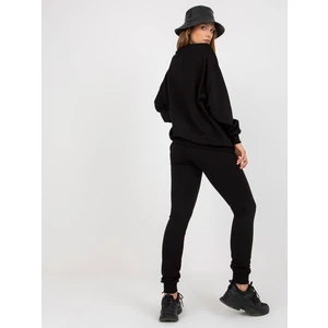 Black tracksuit with oversize sweatshirt