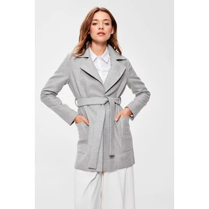 Trendyol Coat - Gray - Basic