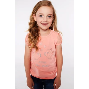 Girls' T-shirt Peach fish