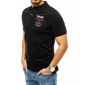 Black polo shirt with embroidery Dstreet PX0437