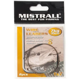 Mistrall oceľové lanko wire leaders 35 cm-15 kg