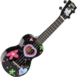 Mahalo Heart Sopran Ukulele Heart Black