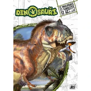 JIRI MODELS Omalovánky A4+ set se samolepkami dinosauři