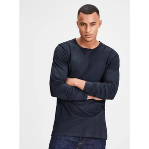 Tmavě modré basic tričko s dlouhým rukávem Jack & Jones Basic