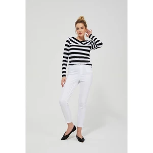 Lyocell tube trousers - white
