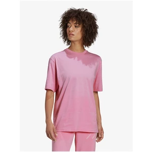 Růžové dámské oversize tričko adidas Originals - Dámské
