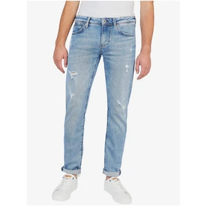 Světle modré pánské straight fit džíny Pepe Jeans Hatch - Pánské