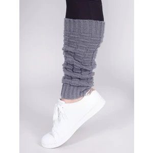 Yoclub Unisex's Leg Warmers Gray Braid SOC-0002U-6600
