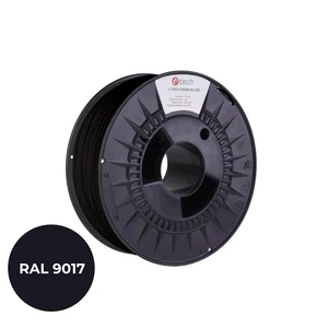 Tisková struna (filament), 3DF-P-PLA1.75-9017, C-TECH PREMIUM LINE, PLA, dopravní černá, RAL9017, 1,75mm, 1kg
