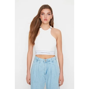 Trendyol Crop Top - White - Plain