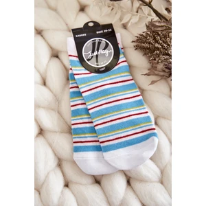 Youth socks with pattern stripes Multicolored