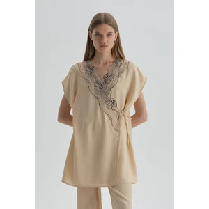 Dagi Dressing Gown - Beige - Long