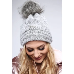 Light gray winter cap