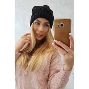 Beanie with fleece Sylwia K244 black
