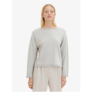 Light Grey Women Patterned Sweater Tom Tailor - Women