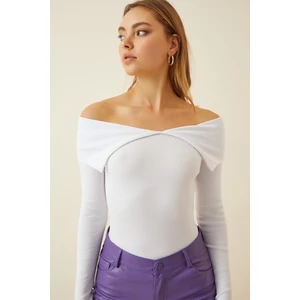 Happiness İstanbul Blouse - Weis - Fitted