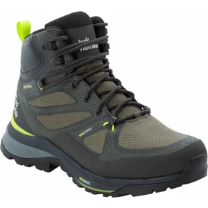 Jack Wolfskin Pantofi trekking de bărbați Force Striker Texapore Mid M Lime/Dark Green 41