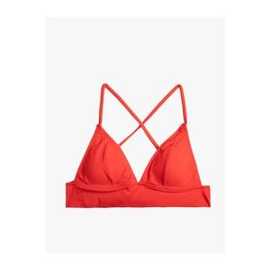 Koton Triangle Bikini Top Covered Cross-Strap Detail