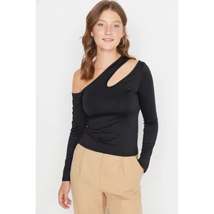 Trendyol Blouse - Black - Slim fit