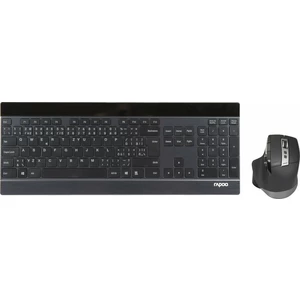 Klávesnica s myšou Rapoo 9900M, CZ/SK layout (6940056193490) čierna Bezdrátová klávesnice a myš s více režimy připojení<br />
Máte na pracovním stole více z