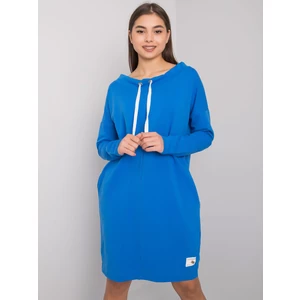 Women's dark blue cotton dress