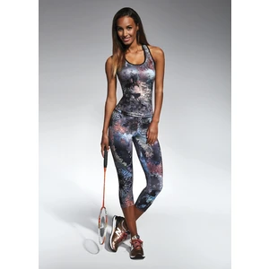 Bas Bleu Sports leggings FUSION 70 with fashionable print and 3/4 leg