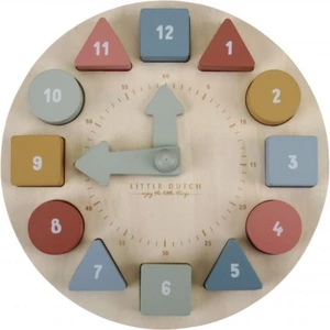 Little Dutch Puzzle clock hračka ze dřeva 1 ks