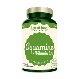 GreenFood Aquamin + Vitamín D3 60 kapslí