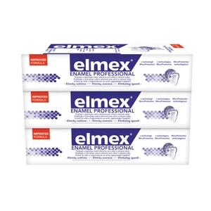 Elmex Enamel Professional zubní pasta chránící zubní sklovinu 3x75 ml