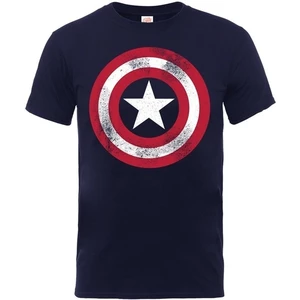 Marvel Comics Captain America Distressed Shield Granatowy XL Koszulka filmowa