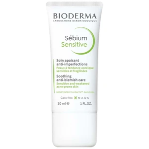 Bioderma Sébium Sensitive intenzivní hydratační a zklidňující krém pro pleť vysušenou a podrážděnou léčbou akné 30 ml