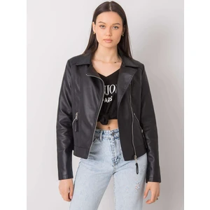 Women's black eco-leather jacket