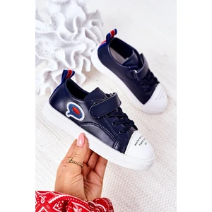 Children's Sneakers With Velcro Navy Cartoon