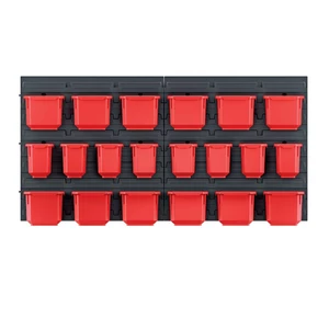 Závěsný panel s 20 boxy na nářadí ORDERLINE 800x165x400