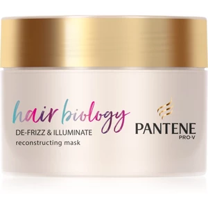Pantene Hair Biology De-Frizz & Illuminate maska na vlasy pro suché a barvené vlasy 160 ml