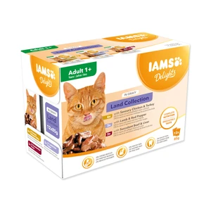 Kapsičky IAMS výběr ze suchozemských mas v omáčce multipack 1020g (12x85gr)