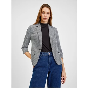 Orsay White and Black Checkered Jacket - Ladies