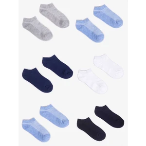 Yoclub Kids's Boys' Ankle Thin Cotton Socks Basic Plain Colours 6-Pack SKS-0027C-0000-003