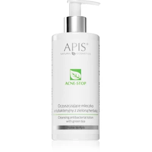 Apis Natural Cosmetics Acne-Stop Home TerApis čistiace a odličovacie mlieko so zeleným čajom 300 ml