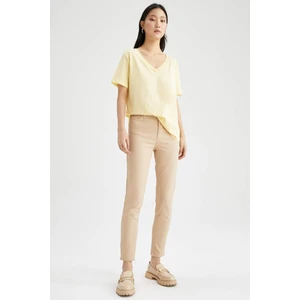 DEFACTO Rebeca Normal Waist Straight Leg Gabardine Trousers