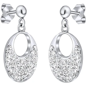 Silvego Strieborné náušnice so Swarovski kryštálmi