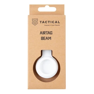 Puzdro Tactical Beam Silicone pro Airtag biele puzdro na AirTag • silikón • krúžok z nerezovej ocele