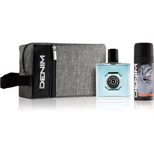 Denim Black dárková kazeta voda po holení 100 ml + deodorant 150 ml + kosmetická taštička pro muže